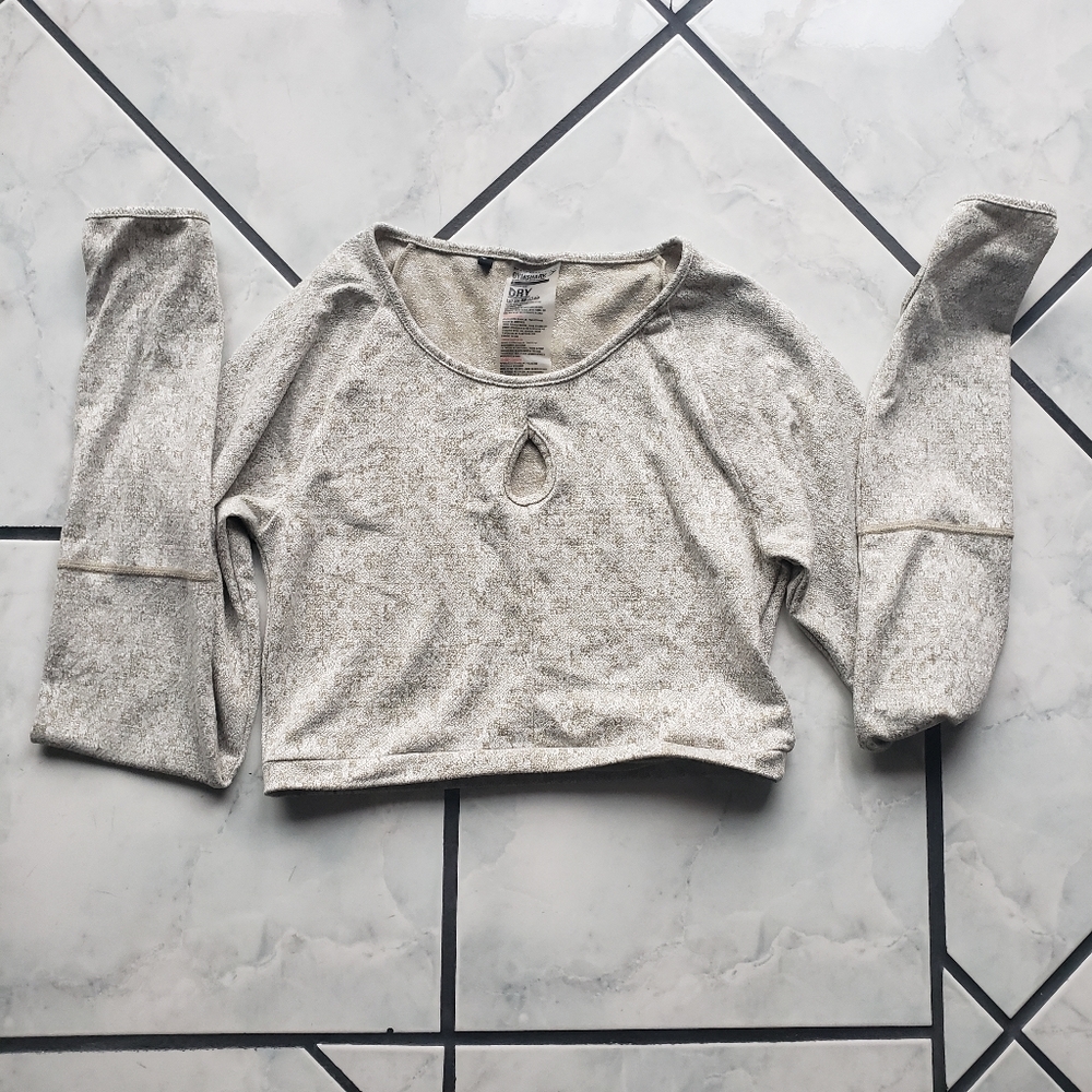 Gymshark Fleur Texture Long Sleeve Crop